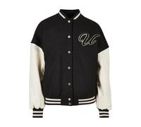 Urban Classics Ladies Oversized Big U College Jacket Black/palewhite Taglia: L | Bomber Outlet | Donna | Nero