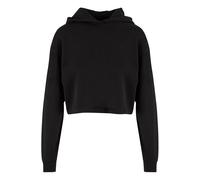 Urban Classics Ladies Oversized Cropped Light Terry Hoodie Black Taglia: XL | Felpe con cappuccio Outlet | Donna | Nero