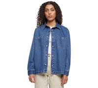 Urban Classics Ladies Oversized Denim Shirt Camicia, Mid Indigo Washed, XXXXXL Donna