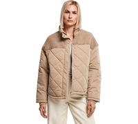Urban Classics Ladies Oversized Diamond Quilt Puffer Jacket Giacca, Tortora Morbida, L Donna