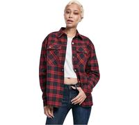 Urban Classics Camicia Oversized Over Blu Notte di Mezzanotte/Rosso S Donna