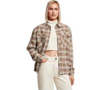 Urban Classics Ladies Oversized Overshirt Camicia, Tortora Chiara/Sabbia Bianca, S Donna