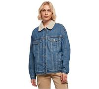 Giacca in denim oversize da donna con collo in sherpa Urban Classics Bleu M