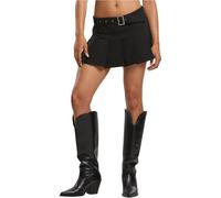 Urban Classics Ladies Pleated Skirt Donna Minigonna Nero L 64% Poliestere, 32% Viscosa, 4% elasthane