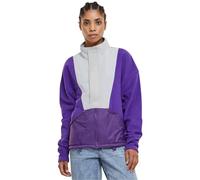 Urban Classics Ladies Polarfleece Track Jacket Giacca, Realviolet/lightasphalt, XL Donna
