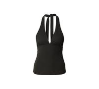 Urban Classics Ladies Polyamide Jersey Neckholder Top Donna Top Collo Nero