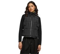 Urban Classics Ladies Reversible Cropped Puffer Vest Gilet, Black/frozenyellow, L Donna