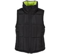 Urban Classics Ladies Reversible Cropped Puffer Vest Gilet, Black/frozenyellow, M Donna