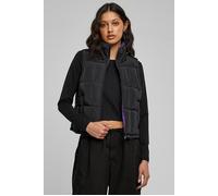 Urban Classics Ladies Reversible Cropped Puffer Vest Gilet, Black/realviolet, M Donna