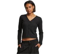 Urban Classics Ladies Rib Cardigan Donna Cardigan nero M 80% poliestere, 20% viscosa Regular