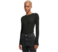 Urban Classics Ladies Rib Knit Longsleeve Body, T-shirt, Donna, Nero (Black), XS