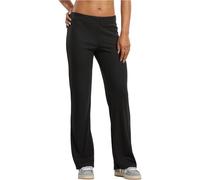 Urban Classics Ladies Rib Pants Donna Pantaloni Nero S 80% Poliestere, 20% Viscosa Bootcut