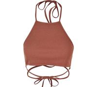 Urban Classics Ladies Rib Trapeze Cropped Top Canottiera da Donna, Terracotta