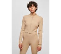 Urban Classics Ladies Ritagliato Ribknit Zip Cardigan Donna Cardigan Regular Fit