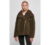 Urban Classics Ladies Sherpa Biker Giacca Soffice Tessuto da Mezza Stagione