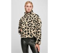 Urban Classics Ladies Short AOP Sherpa Troyer Sweatshirt Pullover