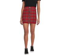 Urban Classics Ladies Short Checker Skirt Donna Minigonna Rosso/Nero L