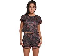 Urban Classics Ladies Short Extended Shoulder Stripes Mesh Tee, T-shirt Donna, Multicolore (Flower 01300), L
