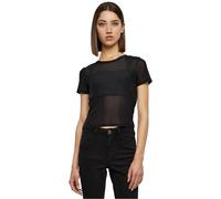 Urban Classics T-shirt corta in mesh da donna nera Taglia XXXXXL