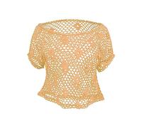 Urban Classics Ladies Short Mesh Top Canottiera, Neonorange, Small Donna