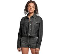 Urban Classics Ladies Short Oversized Denim Jacket Giacca, Nero pomice delavé, S Donna