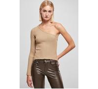 Urban Classics Ladies Short Rib Knit One Sleeve Sweater Unionbeige Taglia: L | Maglie a manica lunga Outlet | Donna |