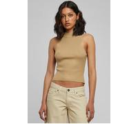 Urban Classics Ladies Short Rib Knit Turtleneck Top Unionbeige Taglia: XL | Canottiere Outlet | Donna |
