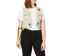 Urban Classics Ladies Short Tactical Vest, Gilet, Grigio (Cemento), L