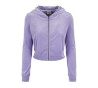 Urban Classics Ladies Short Velvet Zip Hoody Lavender Taglia: XXL | Felpe con cappuccio Outlet | Donna