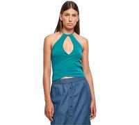 Urban Classics Ladies Short Wraped Neckholder Top Canottiera da Donna, Watergreen, XL