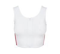 Urban Classics Ladies Side Stripe Cropped Zip Top White/firered/navy Taglia: XL | Canottiere Outlet | Donna | Bianco