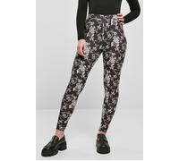 Urban Classics Ladies Soft Aop Leggings, Pantaloni Donna, Nero (Black Rose), M