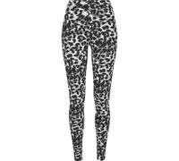 Urban Classics Ladies Soft AOP Leggings Donna Leggings Nero 92% Poliestere, 8% elasthane