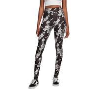 Urban Classics TB4771-Ladies Soft AOP Leggings, Pantaloni Donna, Blackflower, XL
