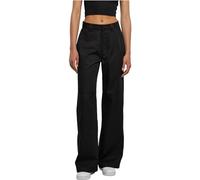 Urban Classics Pantaloni da lavoro a gamba dritta da donna 27 Nero
