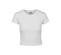 Urban Classics Maglia Elasticizzata da Donna in Jersey Cropped T-Shirt, Bianco (White 00220), X-Small