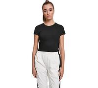 Urban Classics Ladies Stretch Jersey Cropped Tee Donna T-Shirt Nero S 95% Cotone, 5% elasthane Regular