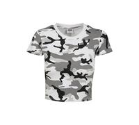 Urban Classics Ladies Stretch Jersey Cropped Tee T-Shirt, Multicolore (Snowcamo 00787), X-Small Donna