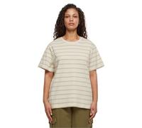 Urban Classics Ladies Striped Boxy Tee T-Shirt, Sabbia, M Donna