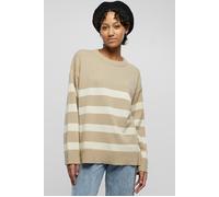 Urban Classics Ladies Striped Knit Crew Sweater Wetsand/sand Taglia: S | Maglioni a maglia Outlet | Donna |