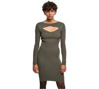 Urban Classics Ladies Taglio Fuori Vestito Rippkleid Aderente Scollatura Donna