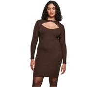 Urban Classics Ladies Taglio Fuori Vestito Rippkleid Aderente Scollatura Donna