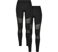 Urban Classics Ladies Tech Maglia Leggings 2-Pack Pantaloni Sportivi XS- 5XL
