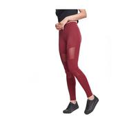 Urban Classics Leggings, Sportivi a Vita Alta con Inserti Mesh Elasticizzati con Vestibilità Regolare e Gamba Affusolata, da Donna, Rosso (Port), XS