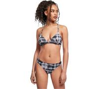 Urban Classics Ladies' Tie Dye Triangle Back Bikini Donna Set Bikini Nero/Bianco M