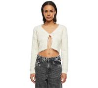 Urban Classics Ladies Tied Cropped Feather Cardigan Maglione, Whitesand, S Donna