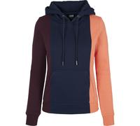 Urban Classics Ladies Tripple Felpa Pullover con Cappuccio Tre Colori Sweatshirt
