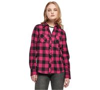 Urban Classics Ladies Turnup Checked Flanell Shirt, Camicia, Donna, Porpora (Wildviolet/Black), XL