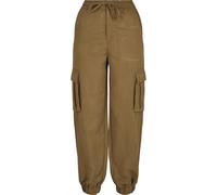 Urban Classics Ladies Viscosa Twill Cargo Pantaloni Cargo Syle Tasche Cordoncino