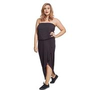 Urban Classics Ladies Viscose Bandeau Dress Donna Abito Lungo Nero 95% Viscosa, 5% elasthane